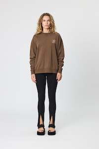 SOCIETY SWEATSHIRT - CHOCOLATE