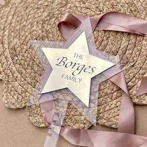 Family Name Christmas Tree Topper