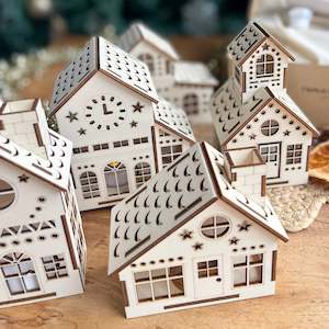 Christmas: Christmas Village DIY Kit | with LED Lights