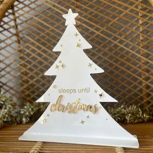 Sleeps Until Christmas Countdown Plaque