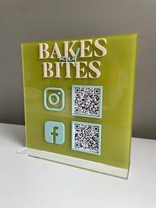 New: QR code sign | Single Panel | 2 QR Codes