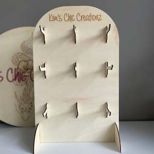 Wooden Keyring Stand