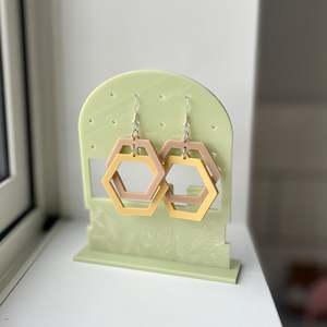 Jewellery: Honeycomb Loop Earrings