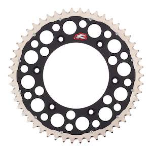 Sprockets: Renthal Sprocket Twinring Black 50T Bi-Metal Grooved