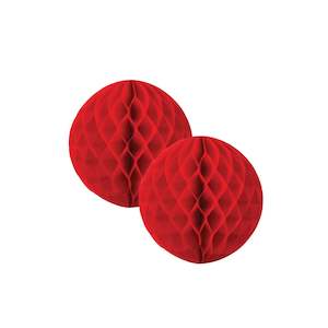 Red Honeycomb Balls 15cm (2 pack)