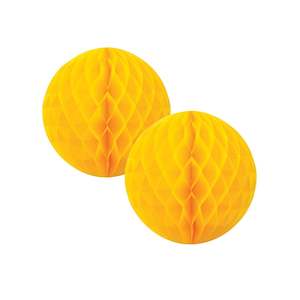 Construction: Yellow Honeycomb Balls 15cm (2 pack)