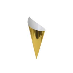 Jungle: Metallic Gold Snack Cones (10 pack)