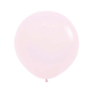 Ballerina Bows: Pastel Pink 60cm Round Balloon
