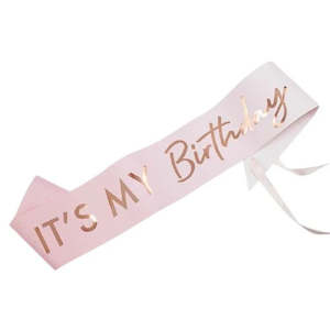 Ballerina Bows: Pink It's My Birthday Sash