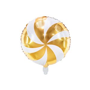 Christmas: Gold Candy Swirl Balloon