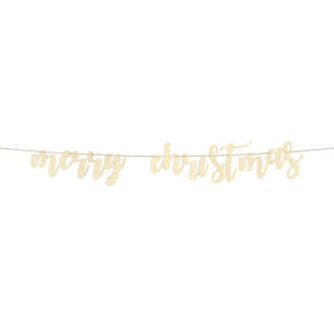 Wooden Merry Christmas Banner