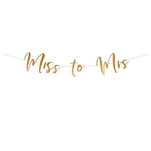 Rose Gold Miss To Mrs Banner