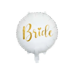Bridal Shower Hens: White & Gold Bride Balloon
