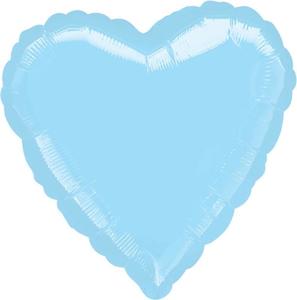 Pastel: Pale Blue Foil Heart Balloon