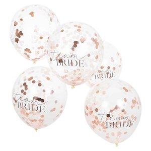 Confetti Balloons: Team Bride Confetti Balloons (5 Pack)