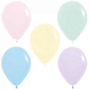 Standard Latex Balloons: Matte Pastel Standard 30cm Balloons (5 pack)