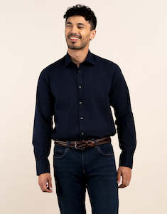 Best Sellers: London Navy Plain Poplin Shirt