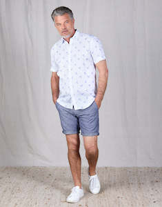 Shorts: Island Indigo Check Shorts