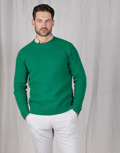Mens Merino Knitwear Ppc: Kaiapoi Green Shetland Sweater