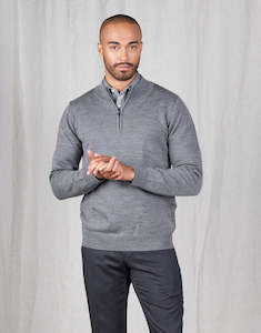 Mataura Grey 1/4 Zip Jersey