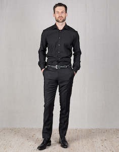 Essential Range Size Guaranteed: Lotus Black Twill Suit Trouser