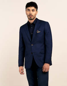 Essential Range Size Guaranteed: Hawker Navy Textured Blazer