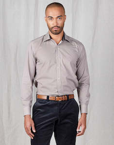 Barbican Gold & Navy Geo Print Shirt