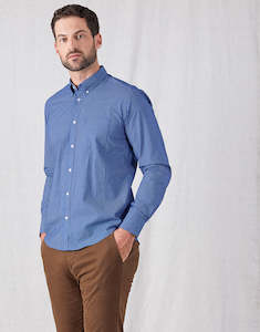 Tall Mens Clothing: Ohope Blue & White Print Shirt