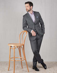 Two Trouser Suit: Cooper Grey Nailhead Two Trouser Suit