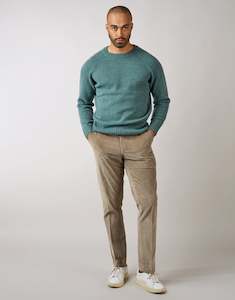 Corduroy Clothing: Gambino Beige Stretch Corduroy Trouser