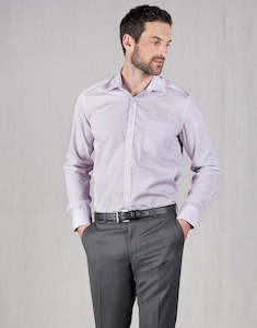 Selected Shirts 99 Each: Sinatra Lilac Stripe Shirt