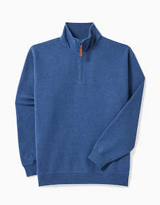 R M Williams: R.M. Williams Mulyungarie 1/4 Zip Blue Sweatshirt