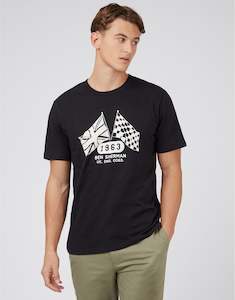 Gifts Under 75: Ben Sherman Heritage Flag Black T-Shirt