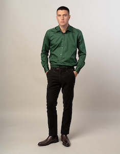 Corduroy Clothing: Tyler Dark Green Corduroy Chinos