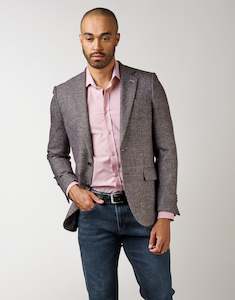 Mens Jackets: Hawker Maroon & Blue Guncheck Blazer