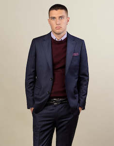 Cooper Navy Pinstripe Suit Jacket