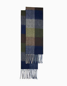 Winter Essentials: Blue And Brown Oversize Plaid Scarf