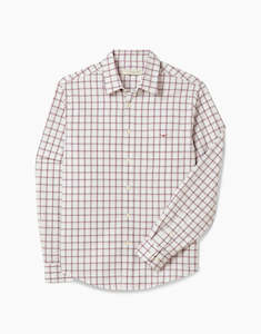 R M Williams: R.M. Williams Classic Red White Navy Twill Check Shirt