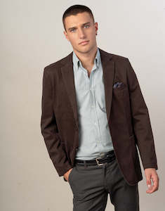 Mens Jackets: Spectre Dark Brown Twill Blazer