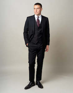 Lyon Jet Black Peak Suit