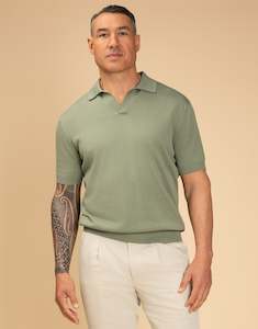 Best Sellers: Amalfi Sage Green Knitted Polo