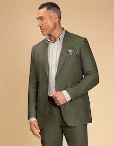 Lyon Olive Green Linen Blazer