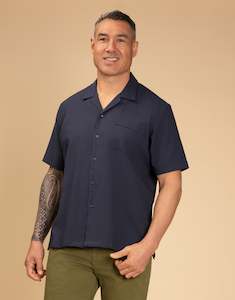 Hahei Navy Short Sleeve Shirt