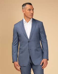 Taylor Pale Blue Sharkskin Suit Jacket