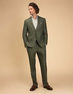 Tall Mens Clothing: Lyon Olive Green Linen Suit