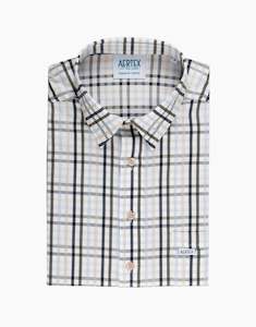 Back To Work Essentials: Aertex Taunton White Check Short Sleeve Polo Shirt