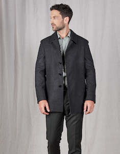 Mens Overcoats: Highbury Charcoal Carcoat