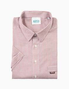 Aertex: Aertex Taunton Wine Short Sleeve Polo Shirt