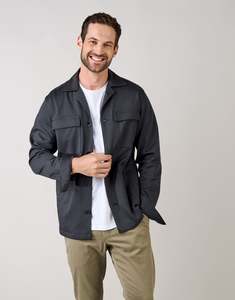 Tamaki Navy Jersey Shirt Jacket