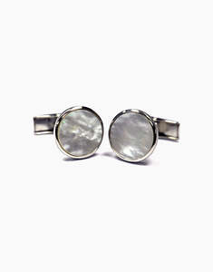 Best Sellers: Round mother of pearl cufflinks